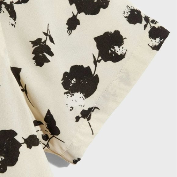 Tan Casual Men's Floral Print Shirt - Picture 5 of 5